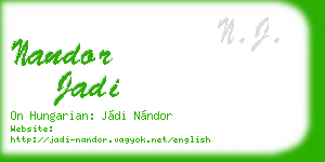 nandor jadi business card