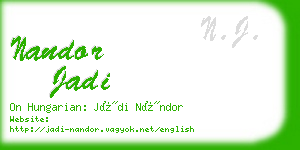 nandor jadi business card